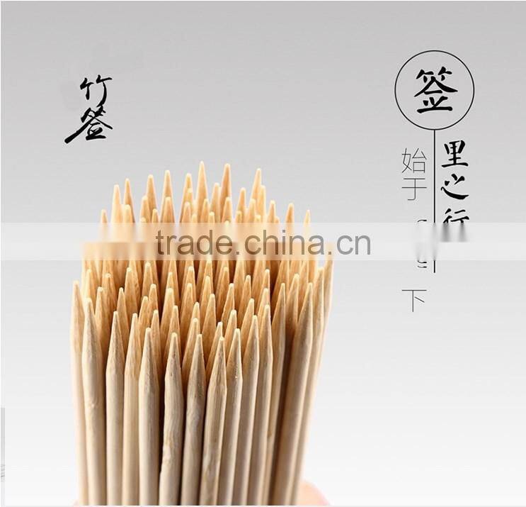 HY Factory Wholesale Natural BBQ Use 3.5mm*25cm bamboo skewers or bamboo sticks