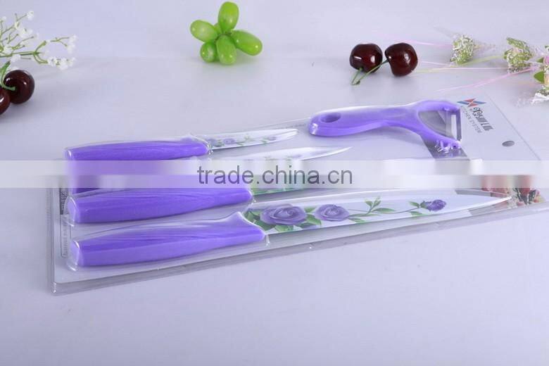 2016 Korea style 4 pcs stainless steel knife set with a plane