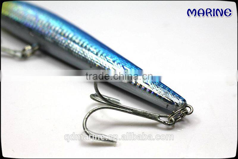 7" Hard Plastic Fishing Lures With 4/0 Treble Hooks