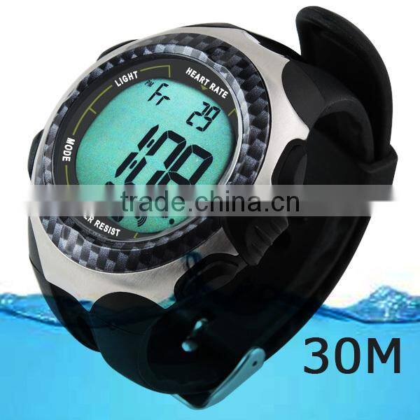 Water Resistant 30M Wireless Heart Rate Monitor Fitness Watch Chest Strap Sensor Belt Sport 30~240bpm Calorie Counter Count