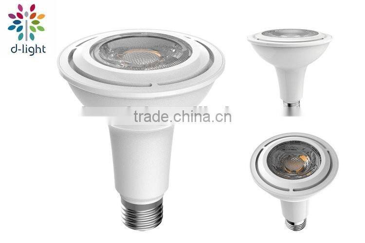 New Design PAR38 15W 1100lm E27 24 degree not diammable High Lumen Clear Len Cob Led light bulbs