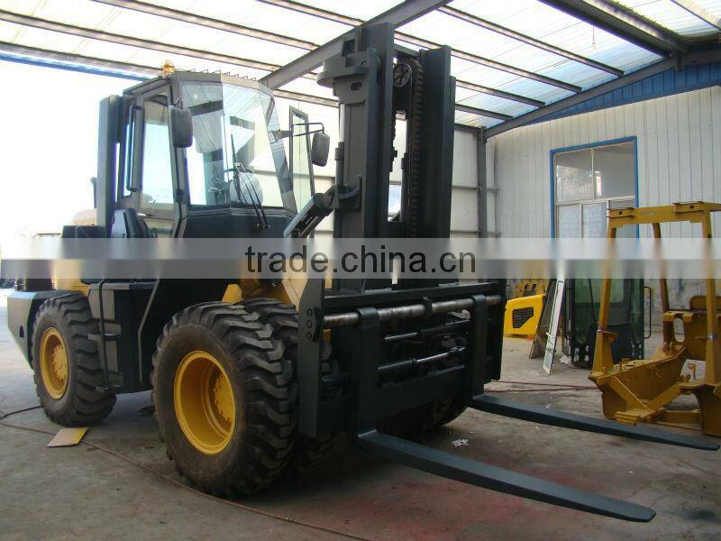 4WD 10T heavy duty Rough Terrain Forklift Truck CPCY100 High-end forklift