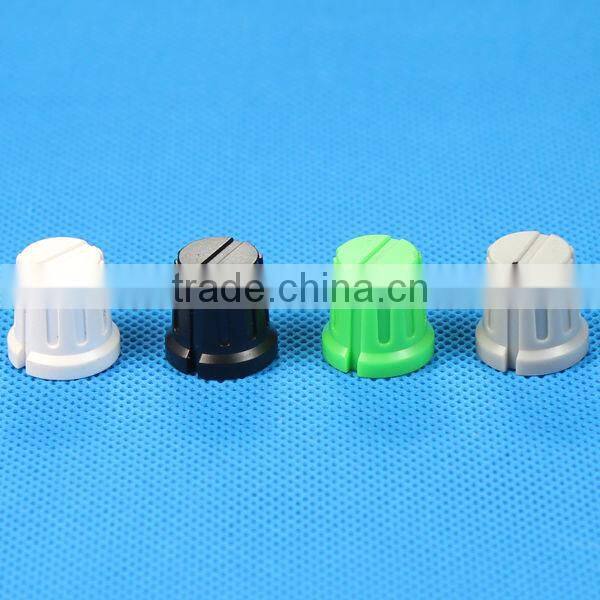 white dot colorful plastic skirted control knobs