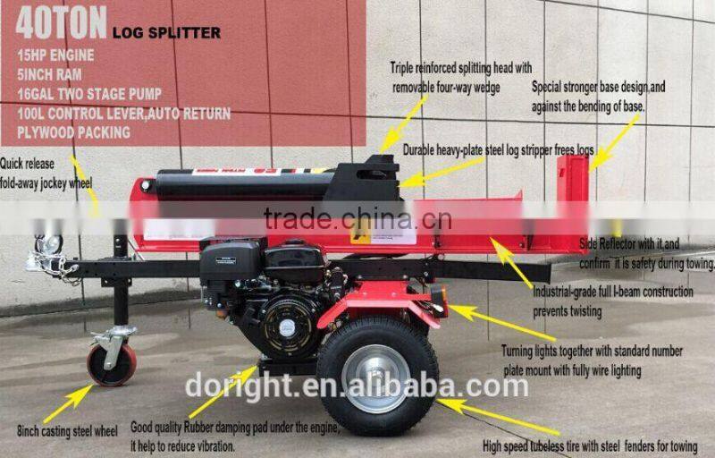15HP popular petrol power forestry log splitter for sale