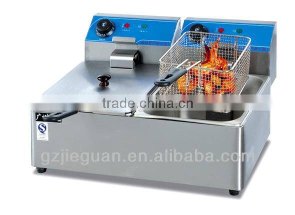 industrial electric double basket deep fat fryer machine