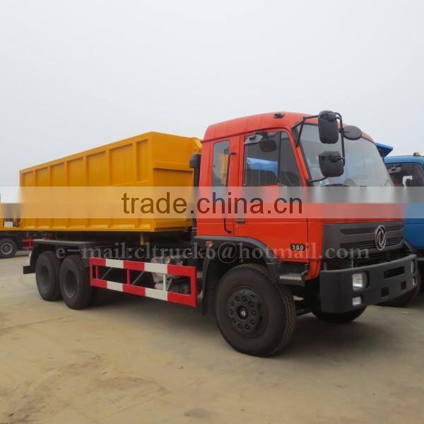 300hp 6*4 DONGFENG Compartment Removable Refuse Truck 16 m3