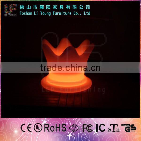 Foshan Furniture Modern Decoration Outdoor Colorful LED Flower Pot Furniture/Llluminated LED Plastic High Planters