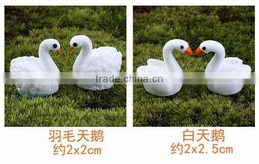 CY309 White Swan moss micro landscape ornaments DIY Decoration for home office
