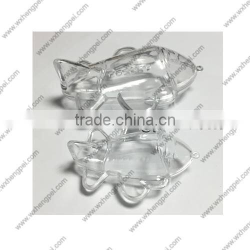 Cleverish portable cute transparent plane plastic storage jewelry wedding box kit