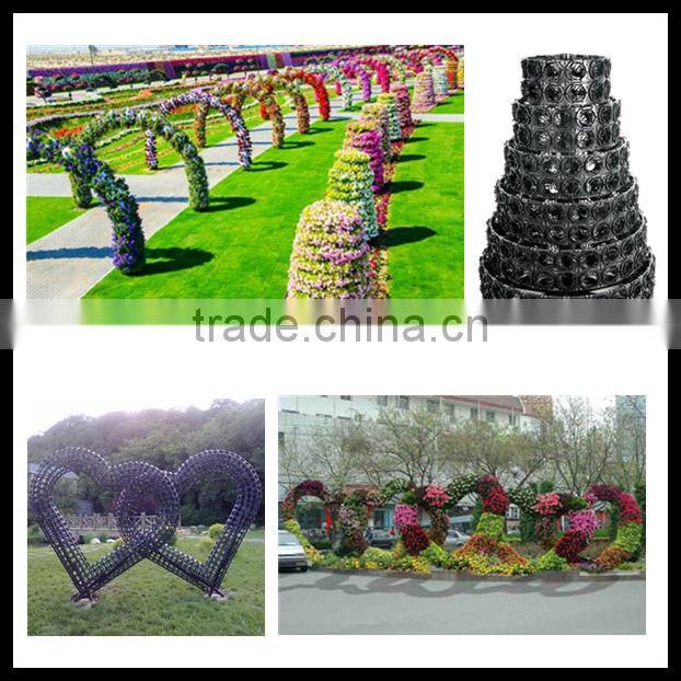 Dubai garden heart pot flower tower pot garden supplier