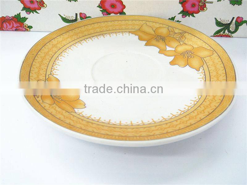 round porcelain ceramic tea coffee cup and saucer set