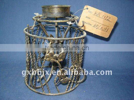 Gold wire decorative tea-light holder craft