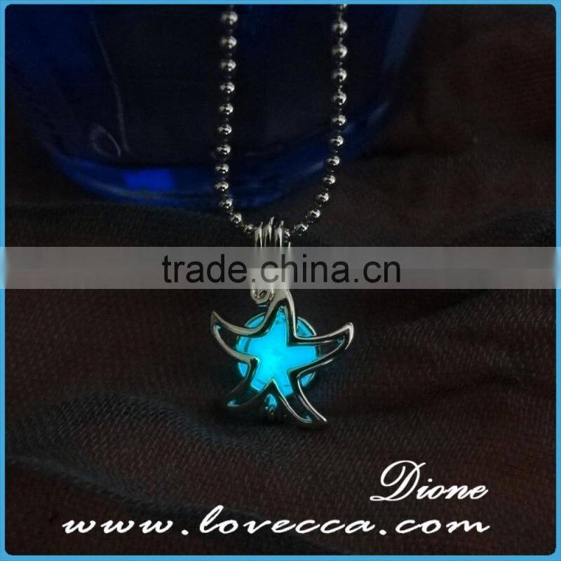 Hot selling luminous jewellery glow star necklace pendant