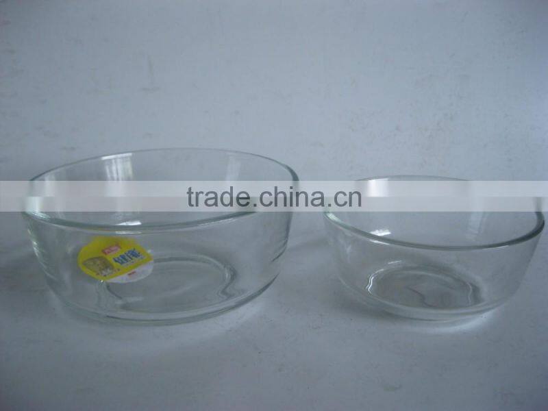 Hot sale different size cheap glass bowl