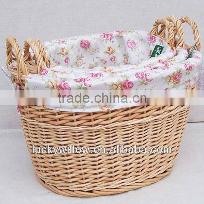 high quality bulk wicker basket with handle wholesale