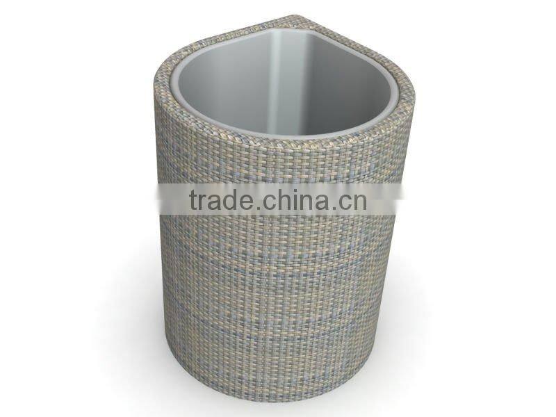 garden rattan dust bin or wicker patio garbage can