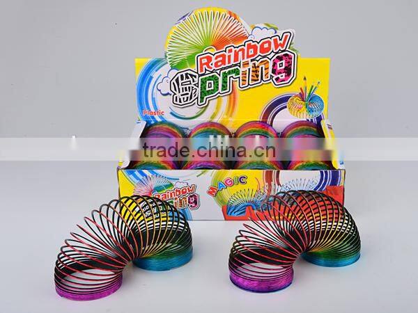 popular kids educational toys plastic magic rainbow spring /hot sale promotional gift magic rainbow circle