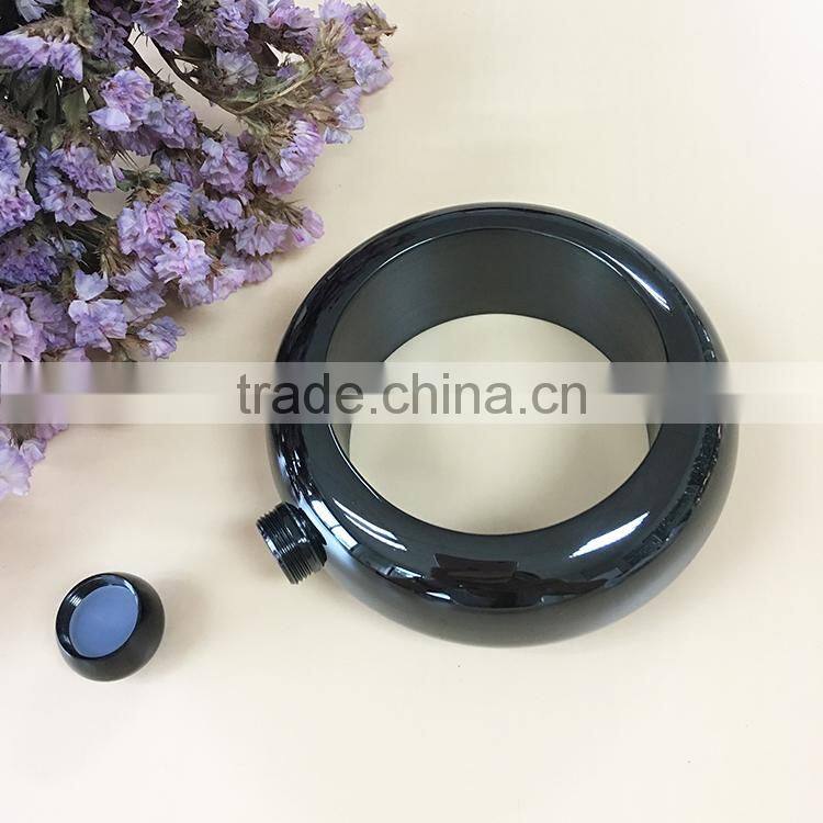 Stainless Steel black bracelet flask