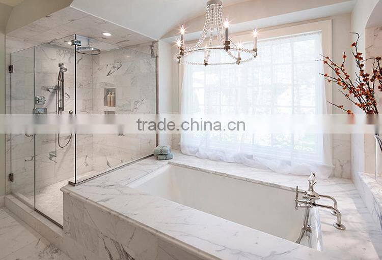 Chinese interior design natural stone top polishing white marble tile