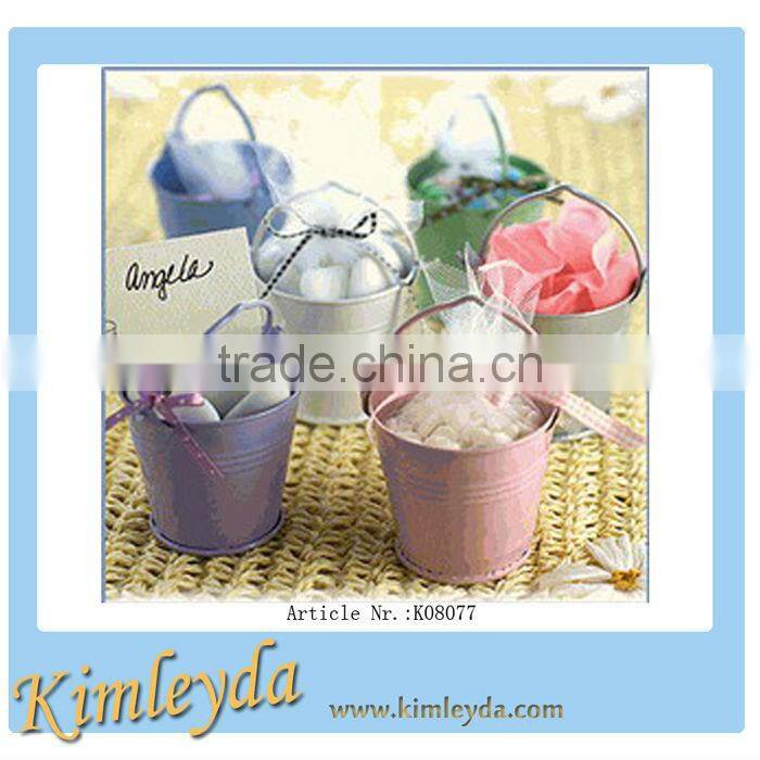 mini tin pails white tin pails