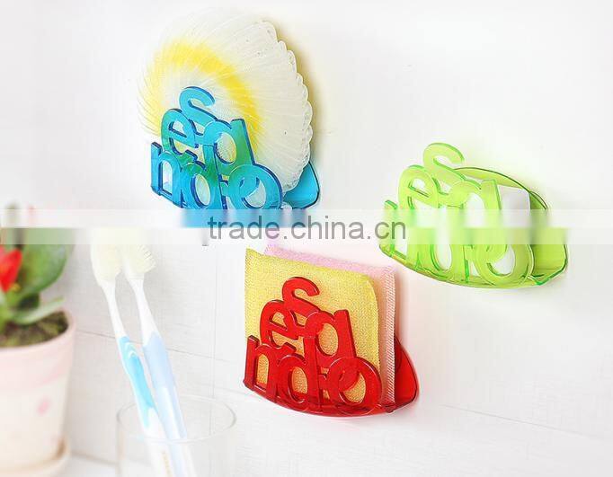 ABS plastic drain sponge holder with strong sucker for kitchen and bathroom