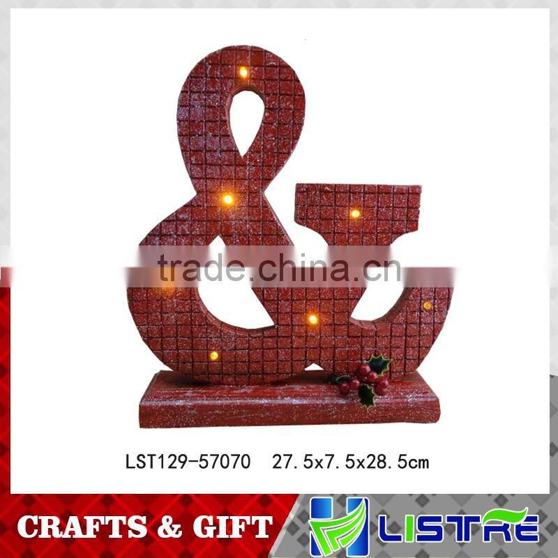 ployresin christmas decoation with led lights