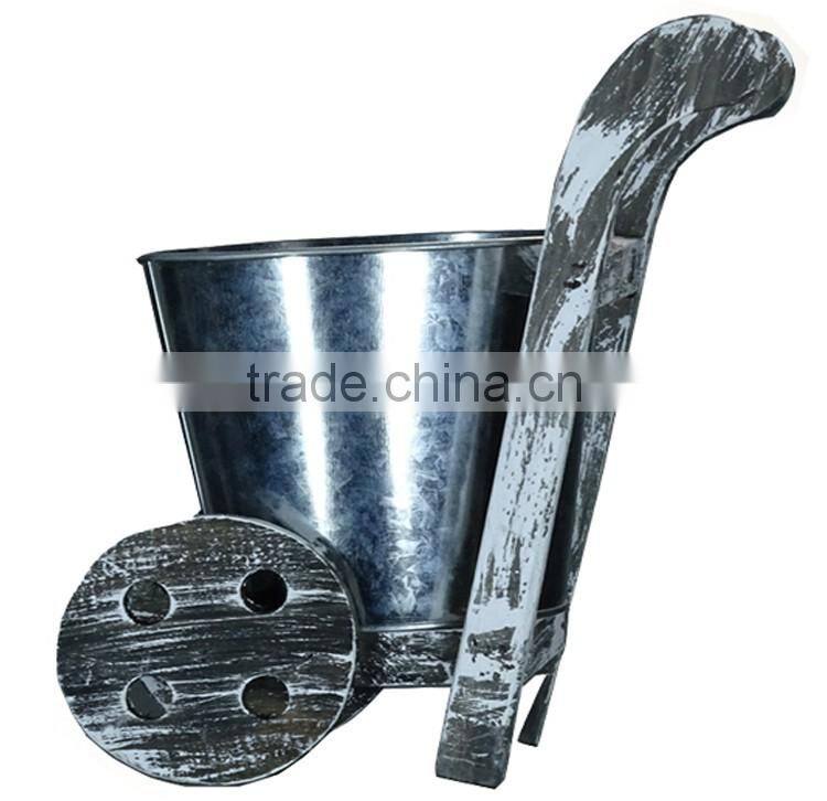 Drum shaped flowerpot wooden bracket models