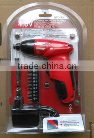 4.8V/3.6v cordless screwdriver drill