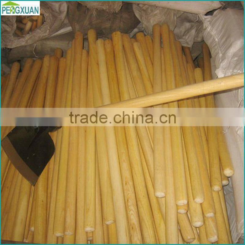 varnished wooden spade handle for garden
