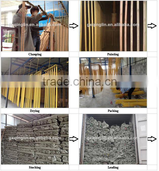 QL 120*2.2cm wooden broom handle with pvc coated/wooden broom handles with plastic coated