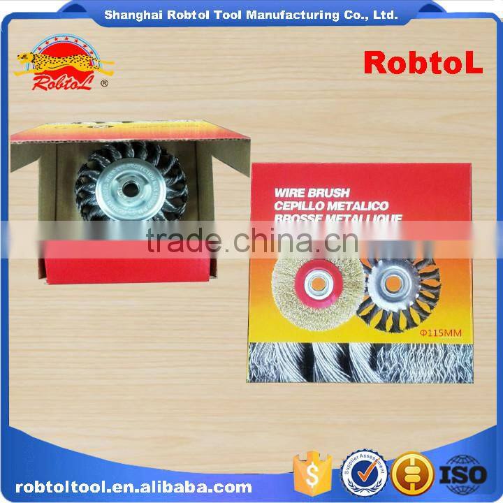115MM brush wheel twist knot crimped bowl disc abrasive M14 round grinding cheaning brush