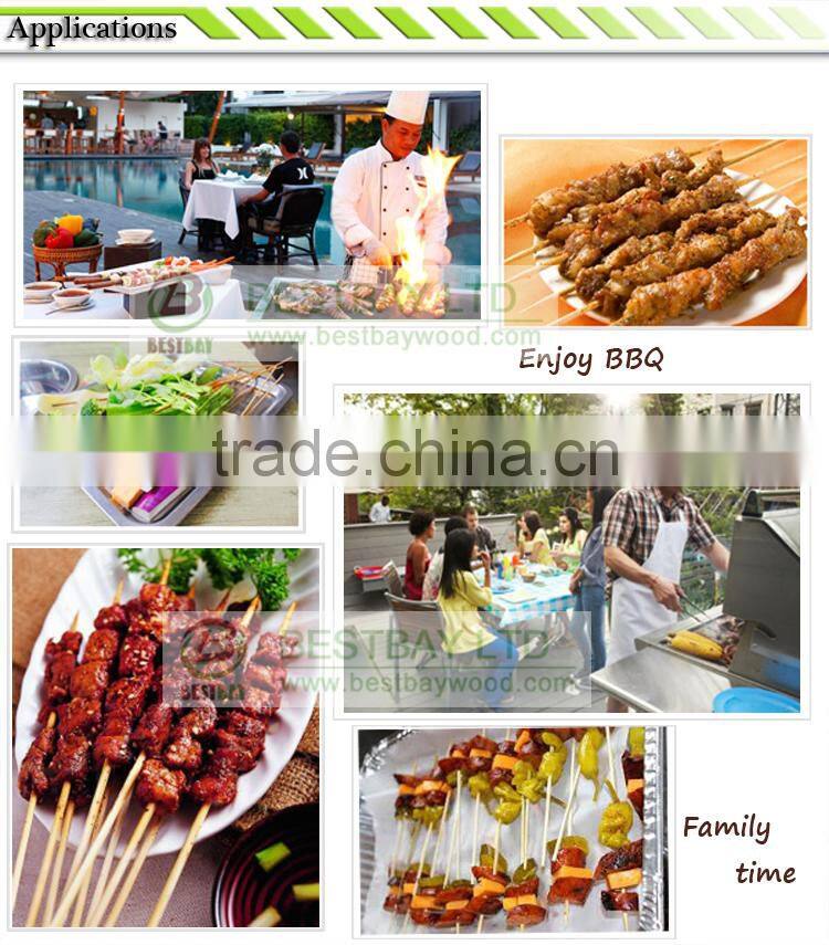 factory price 40cm natural bamboo stick,bamboo bbq stick