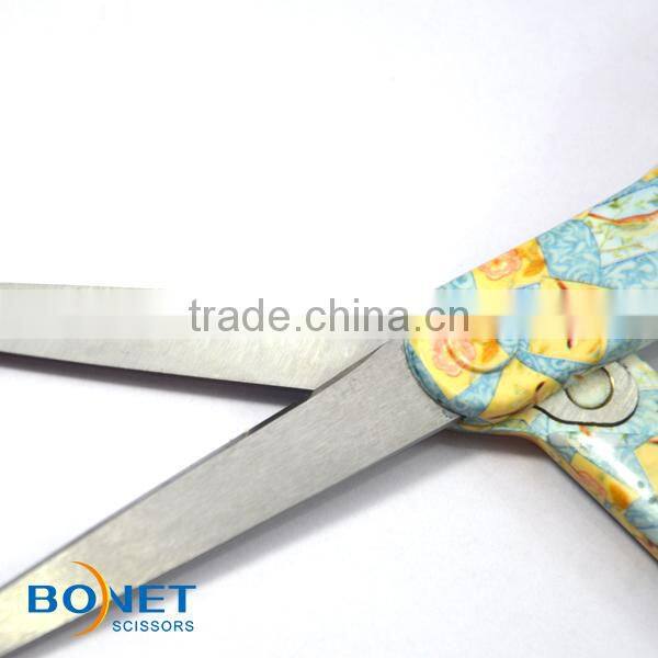 STA0013 LFGB certificated 8-1/2" stainless steel colorful plastic handle tailor scissors