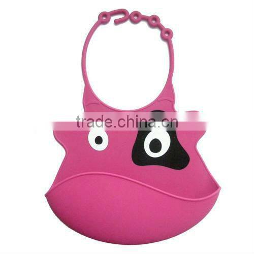 2013 The latest animal serie lovely silicone baby bib