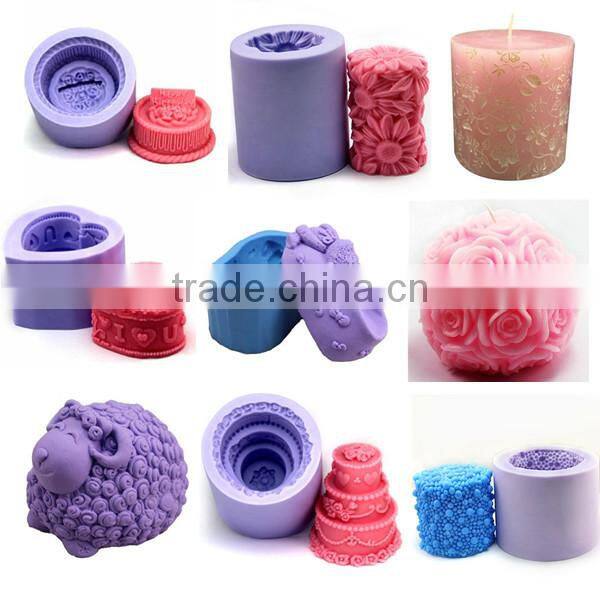 China birthday silicone candle molds