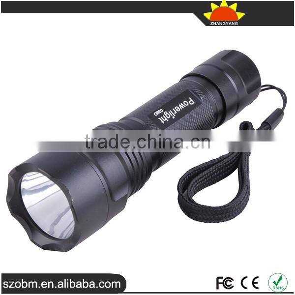 PowerLight 039D Q5 LED 650 Lumens 3 Mode Tail Switch LED Flashligth Torch