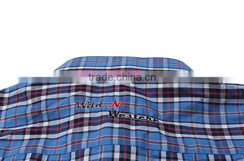 Wholesale Manufacture 100% Cottton Grid Shirt