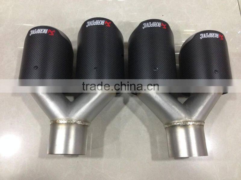 factory price akrapovic china car exhaust muffler tip Akrapovic carbon fiber exhaust tip muffler pipe