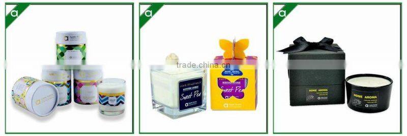 scented glass candle packed in calico bag