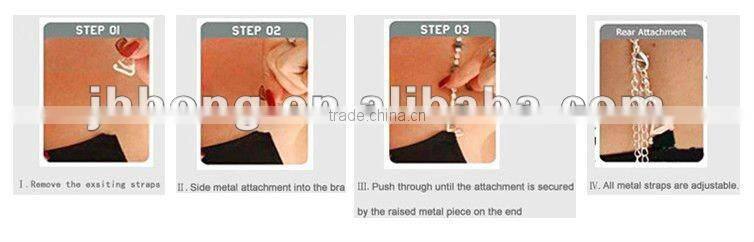 fashion heart metal bra straps