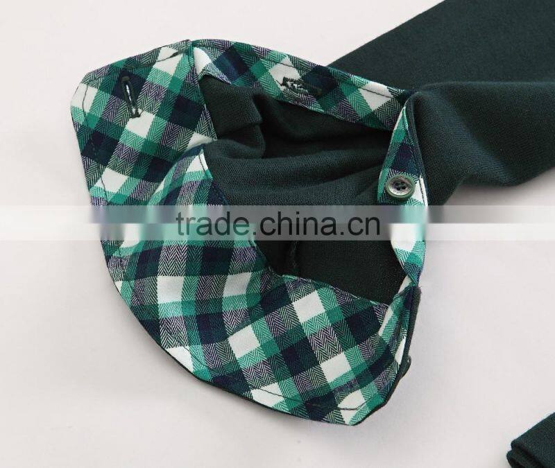 Men's Pique knit long sleeve t shirt 100%cotton