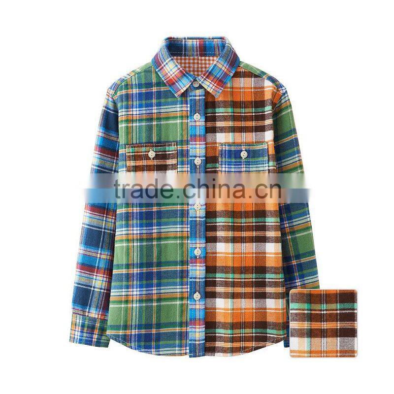 Flannel shirt for Boy's children flannel shirts kids flannel checks shirts