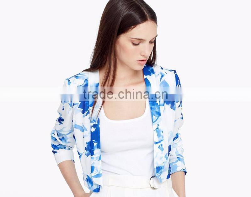 latest women custom print fancy blazer design