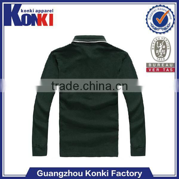 high visibility cheap cotton long sleeve polo tshirt