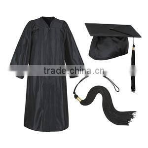 Custom black graduation gowns and caps