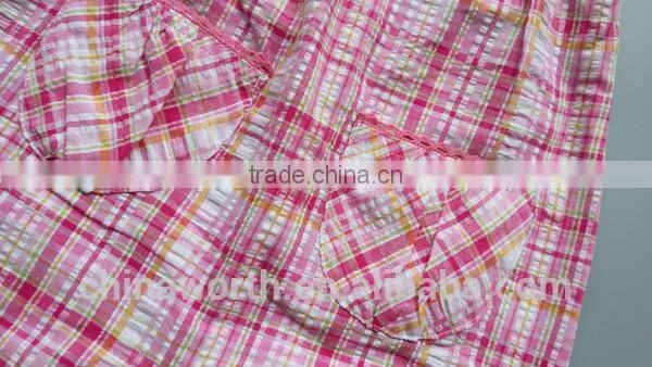 2015 High Quality New Design Clothes Child Checked Baby Romper