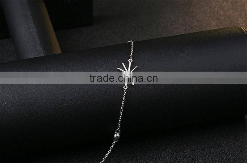 New design 925 Sterling Silver Sunflower Charms Bracelet for women