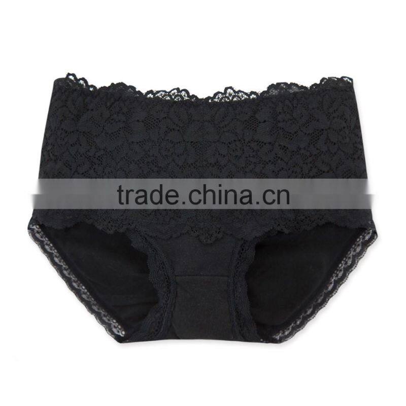 High Quality Colorful 95% Cotton 5% Spandex with Lace Custom Sexy Fancy Woman Underwear