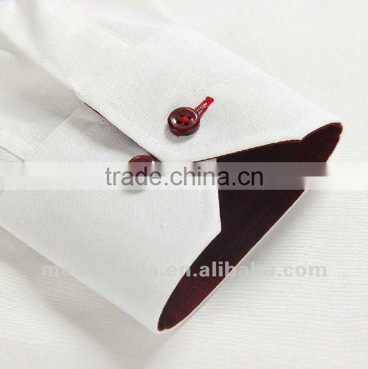 2014 double collar stylish men dress shirt