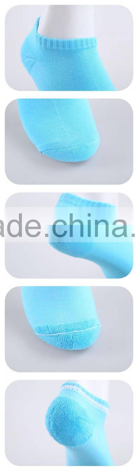 Cotton ankle socks terry on toe and heel sport socks